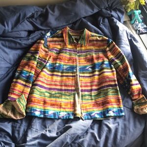 Medium Coldwater Creek Rainbow ZIP-Up Jacket